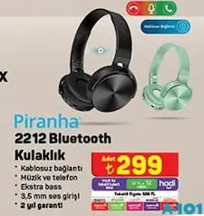 PİRANHA 2212 BLUETOOTH KULAKLIK PİRANHA 2212 BLUETOOTH KULAKLIK